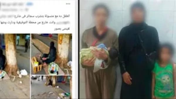 Interior Ministry detains woman begging with infant in Giza