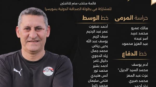 Egypt U17 team for Switzerland match
