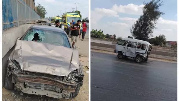 Seven cars crash leaves one dead and nine injured in Qalyubia