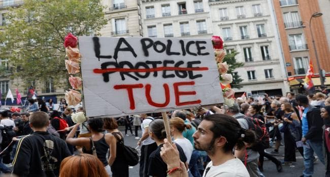 France protests over security law