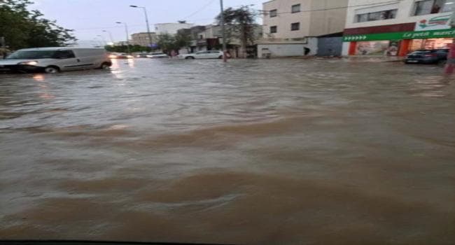 بن عروس تعطل حركة المرور بسبب الأمطار