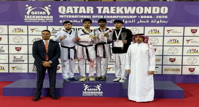 Adam Salami secures gold at Qatar Taekwondo