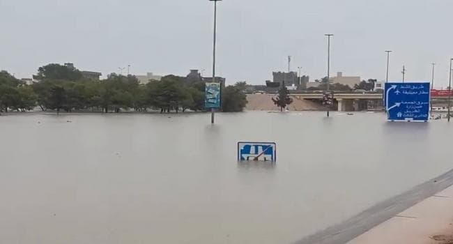 Heavy rains cause flooding in Tripoli