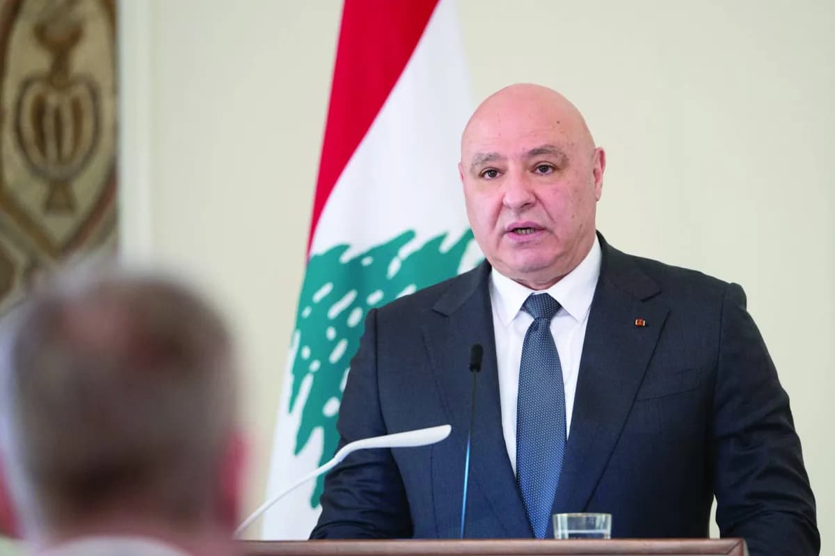 Aoun affirms Lebanon's control over legitimate weapons