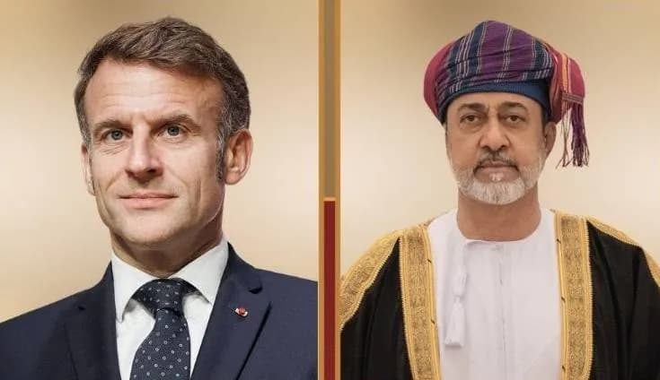 Oman Sultan and French President Discuss Global Issues