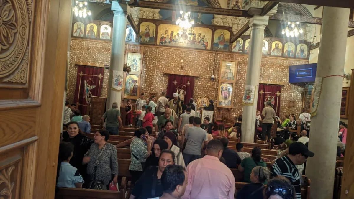 Suspect detained over Giza church fire