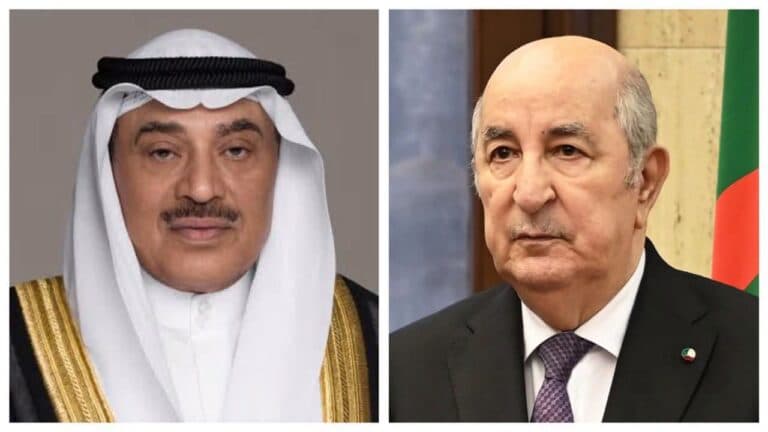 الرئيس الجزائري يتلقى برقية تهنئة من ولي عهد الكويت