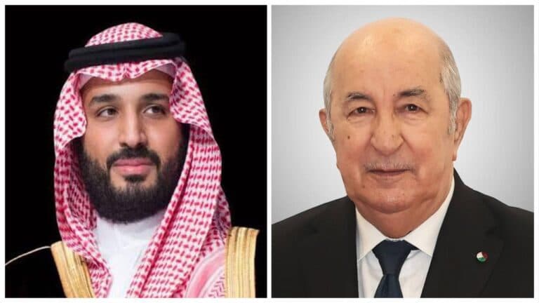 Saudi Crown Prince Condolences to Algerian President over Tiflawi Fire