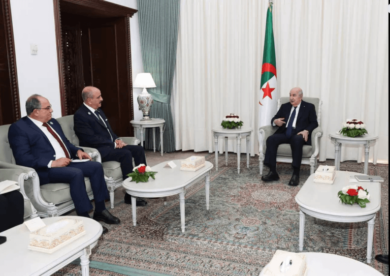 Algerian President Meets with Minister of Foreign Affairs, Migration, and Tunisians Abroad