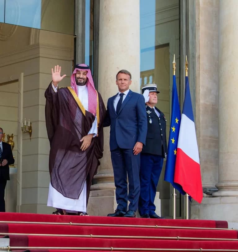 Crown Prince and Macron discuss regional ties