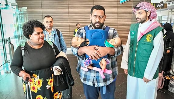 Fijian conjoined twins in Riyadh