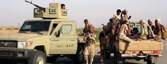 القوات اليمنية تتصدى للحوثيين في مأرب ولحج