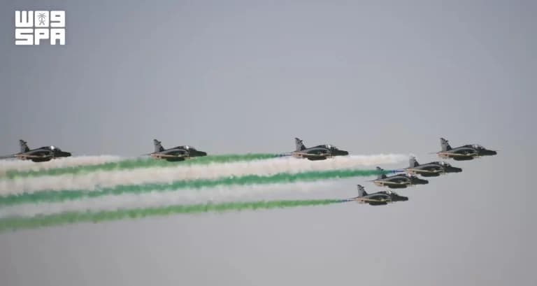 Saudi Falcons showcase at Alamein Air show