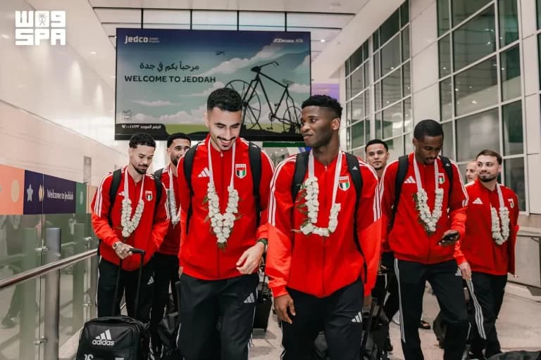 UAE team arrives in Jeddah for Gulf Cup