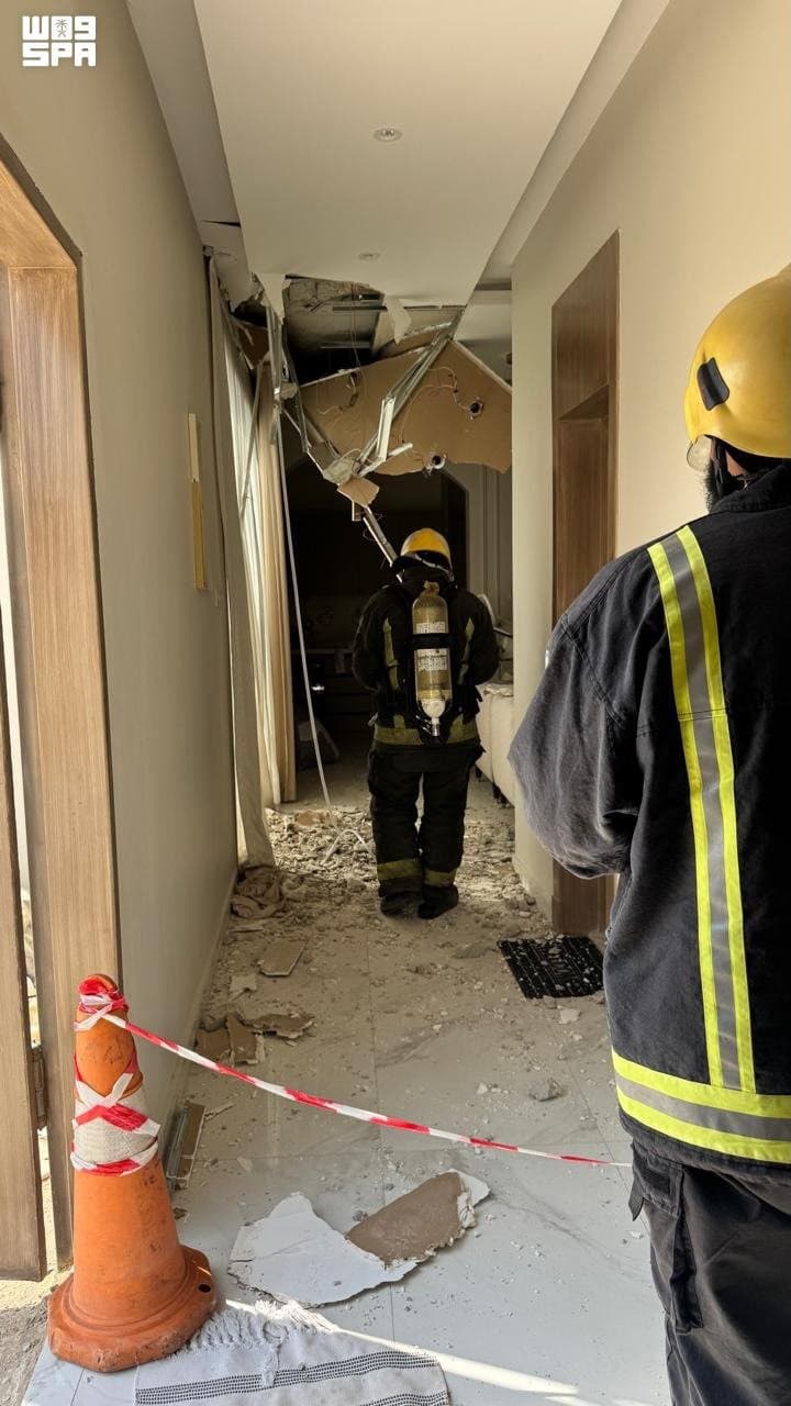 Missile shrapnel damages Riyadh, one injured