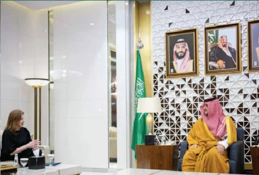وزير الداخلية يلتقي بمسؤولة السفارة الأمريكية