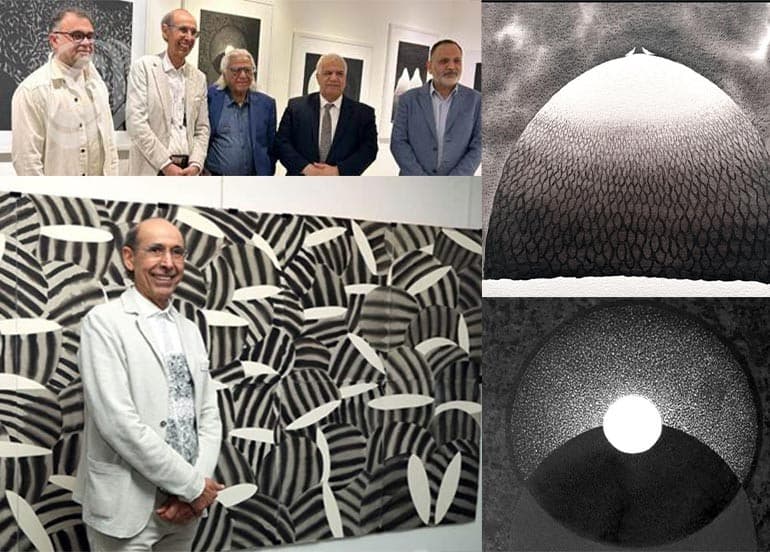 رسمي الخفاجي يقدم أناشيد الحياة بالأبيض والأسود في فعالية تشكيلية