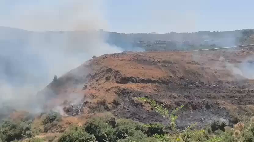 Lebanese Army Helicopters Firefighting in Bekaa