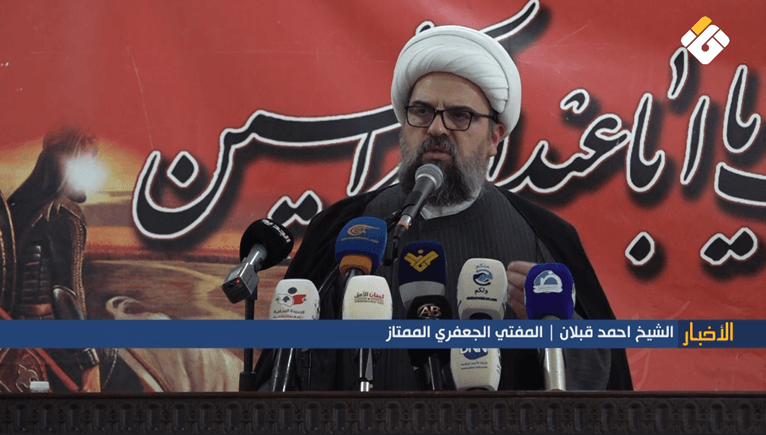المفتي قبلان يدعو للوحدة الوطنية في لبنان