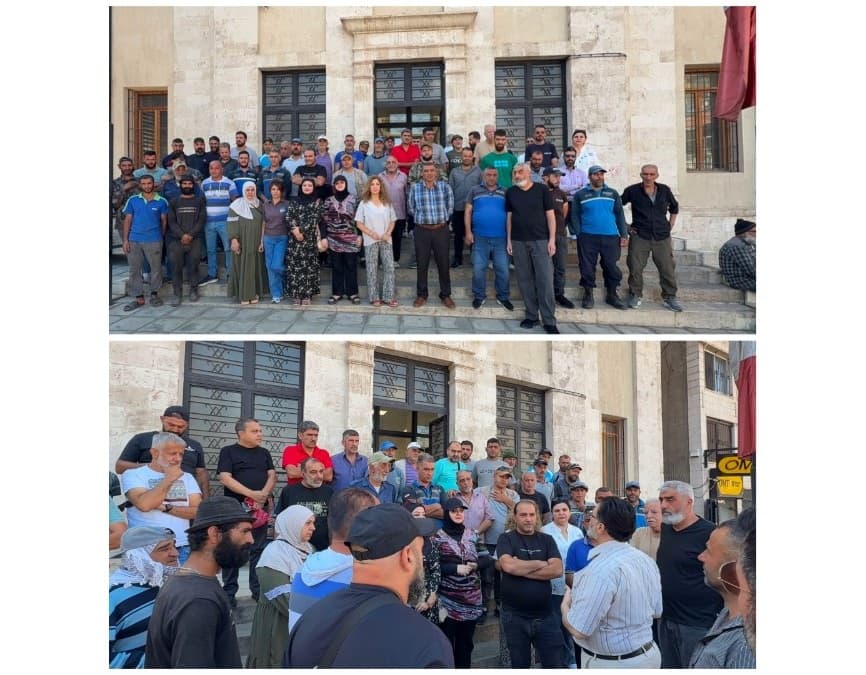 Baalbek employees protest for rights