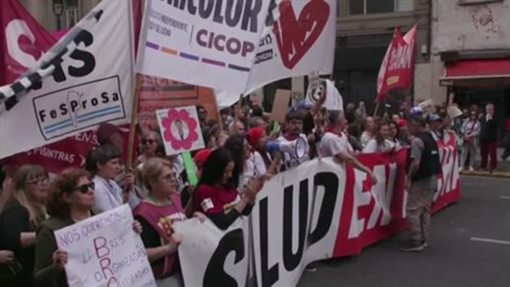 Argentina protests against Mille austerity