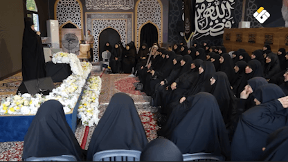 وفد معاهد سيدة نساء العالمين يجدد العهد للسيد هاشم صفي الدين