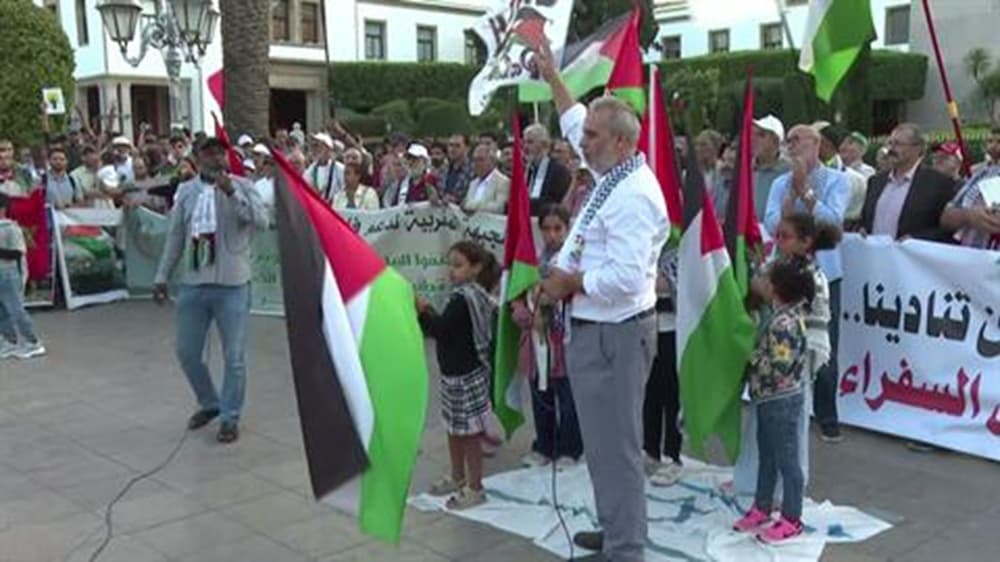 Morocco Rabat Protest for Palestine