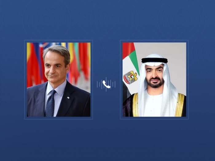 محمد بن زايد ورئيس وزراء اليونان يبحثان التطورات الإقليمية عبر الهاتف