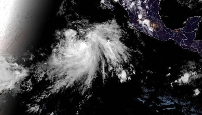 Hurricane Genevieve strengthens off Mexico