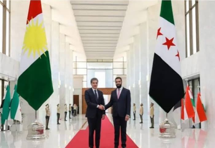 بارزاني يلتقي في دمشق لمناقشة التعاون