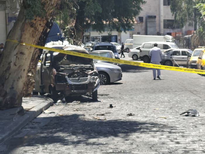 Passenger bus blast victims near Damascus