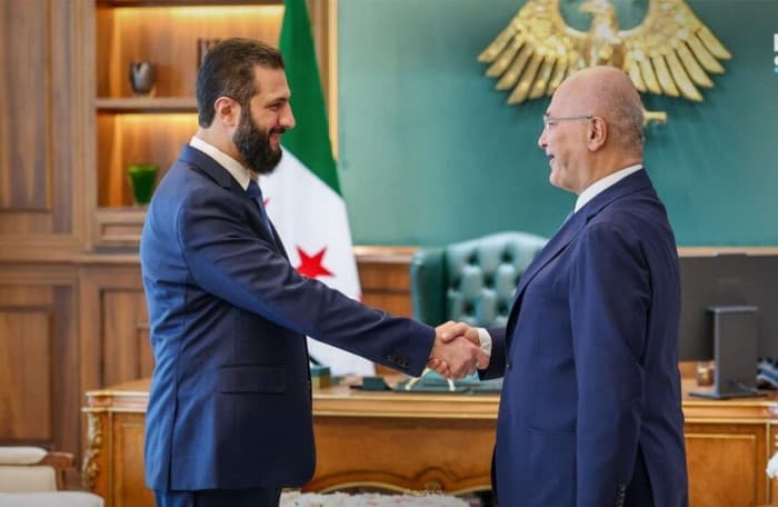 الشرع يناقش مع برهم صالح دعم عودة السوريين