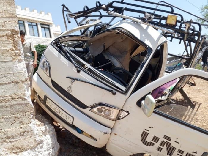 Israeli convoy targets car in Rif Damascus