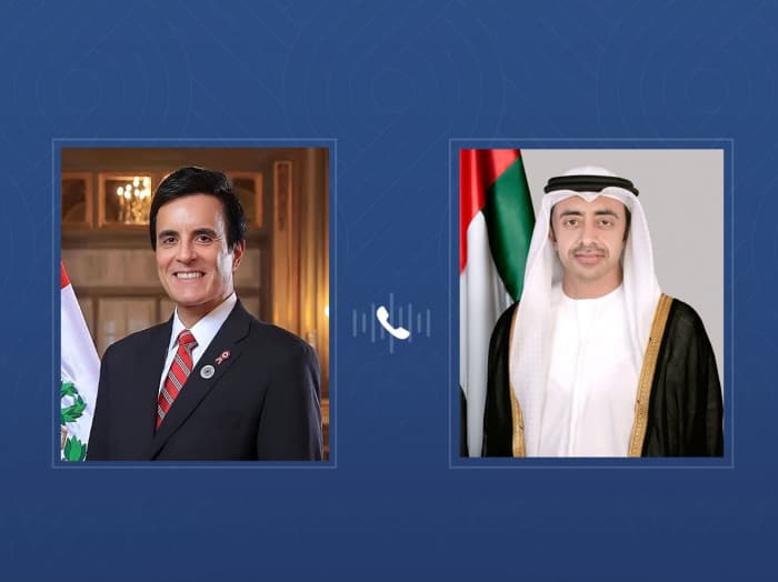 عبدالله بن زايد يسعى لتعزيز التعاون الإماراتي البيروفي