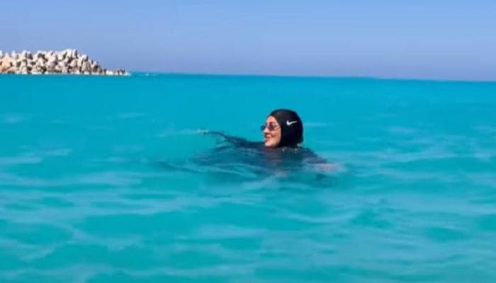 Hala Shiha in burkini promotes calm