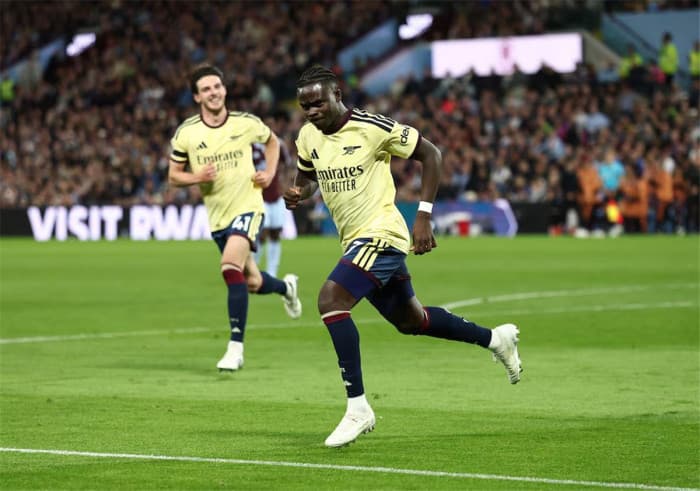 Saka's goal helps Arsenal beat Aston Villa