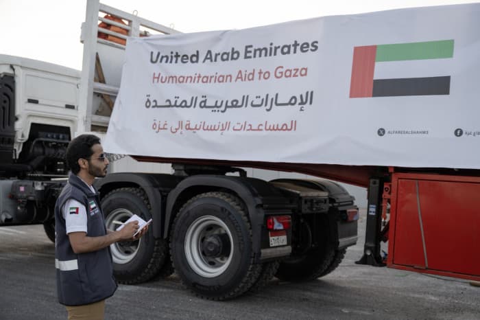 Emirati aid trucks arrive in Gaza
