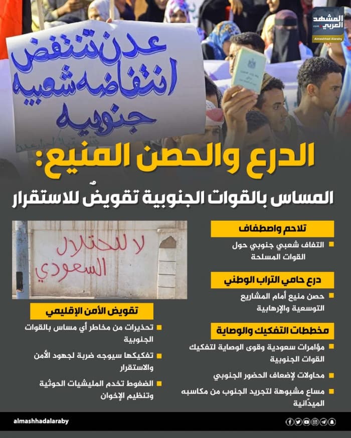الدرع والحصن المنيع استهداف القوات الجنوبية يهدد الاستقرار
