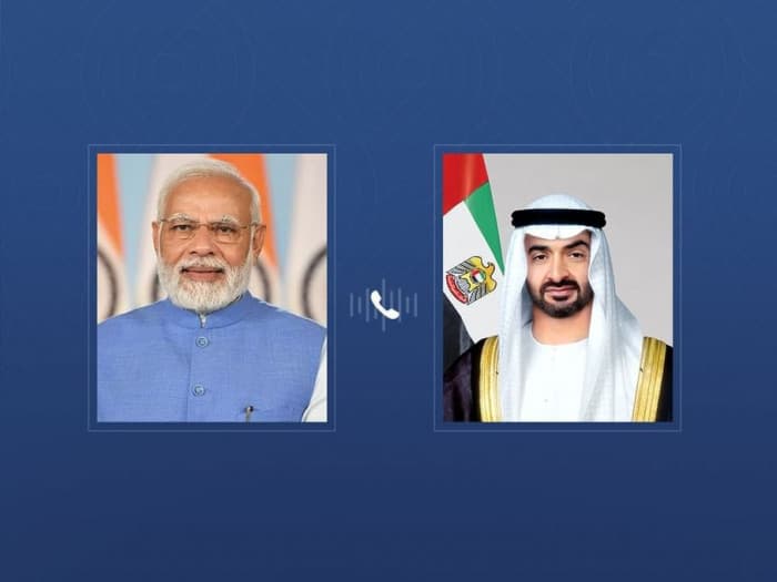 بن زايد ورئيس وزراء الهند يناقشان المستجدات