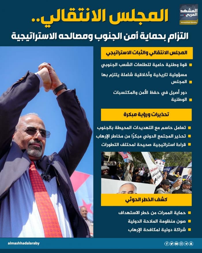 المجلس الانتقالي يلتزم بحماية الجنوب