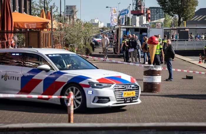 Amsterdam café balcony shooting fatality