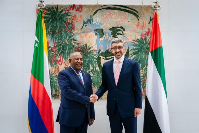 Abdullah bin Zayed in talks with Comoros President