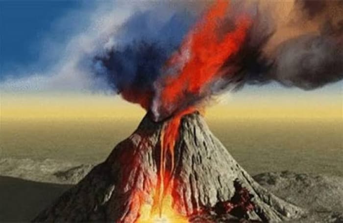 Indonesia's Anak Krakatau forms two islands