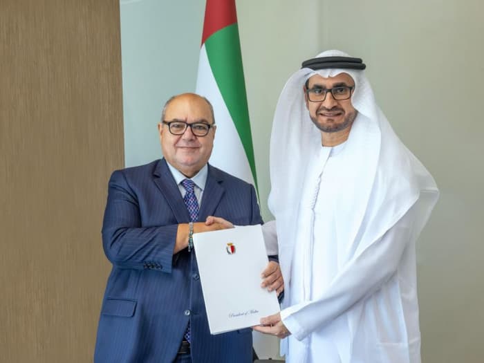UAE welcomes Malta's new ambassador