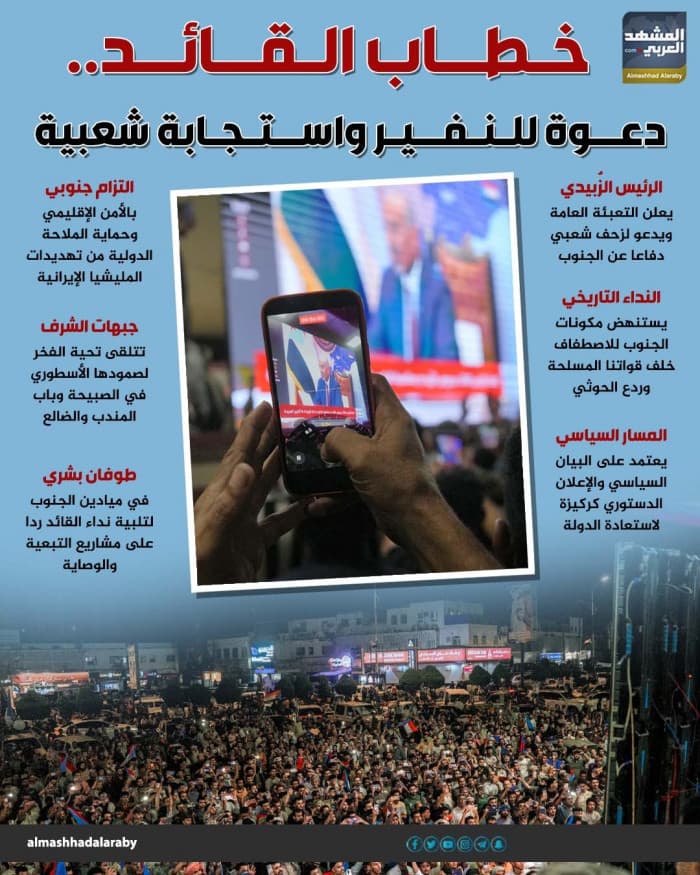 خطاب القائد يدعو للنفير واستجابة شعبية
