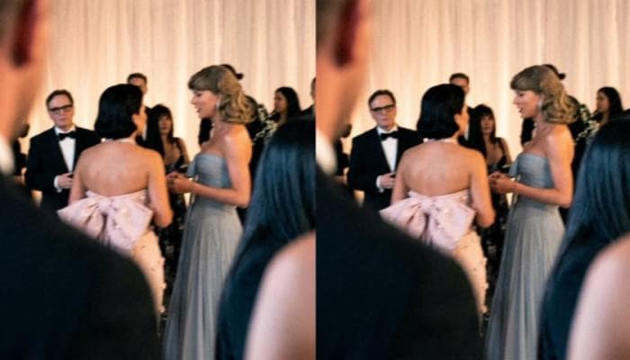 Taylor Swift and Kim Kardashian Meet at Hollywood Event