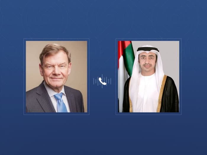 عبدالله بن زايد يناقش التطورات الإقليمية مع وزير خارجية ألمانيا