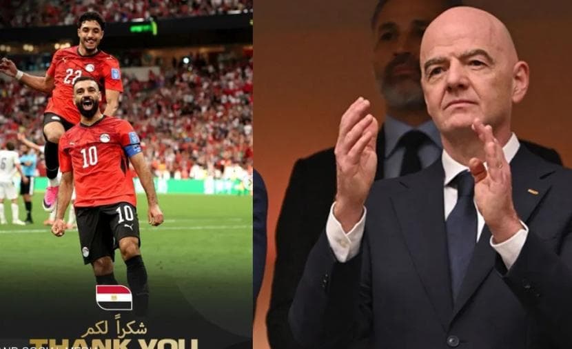 رئيس FIFA يوجه رسالة إلى منتخب مصر