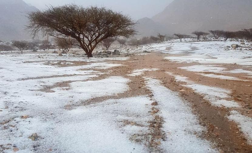 Thunderstorm and hail risk in Hijri Mountains