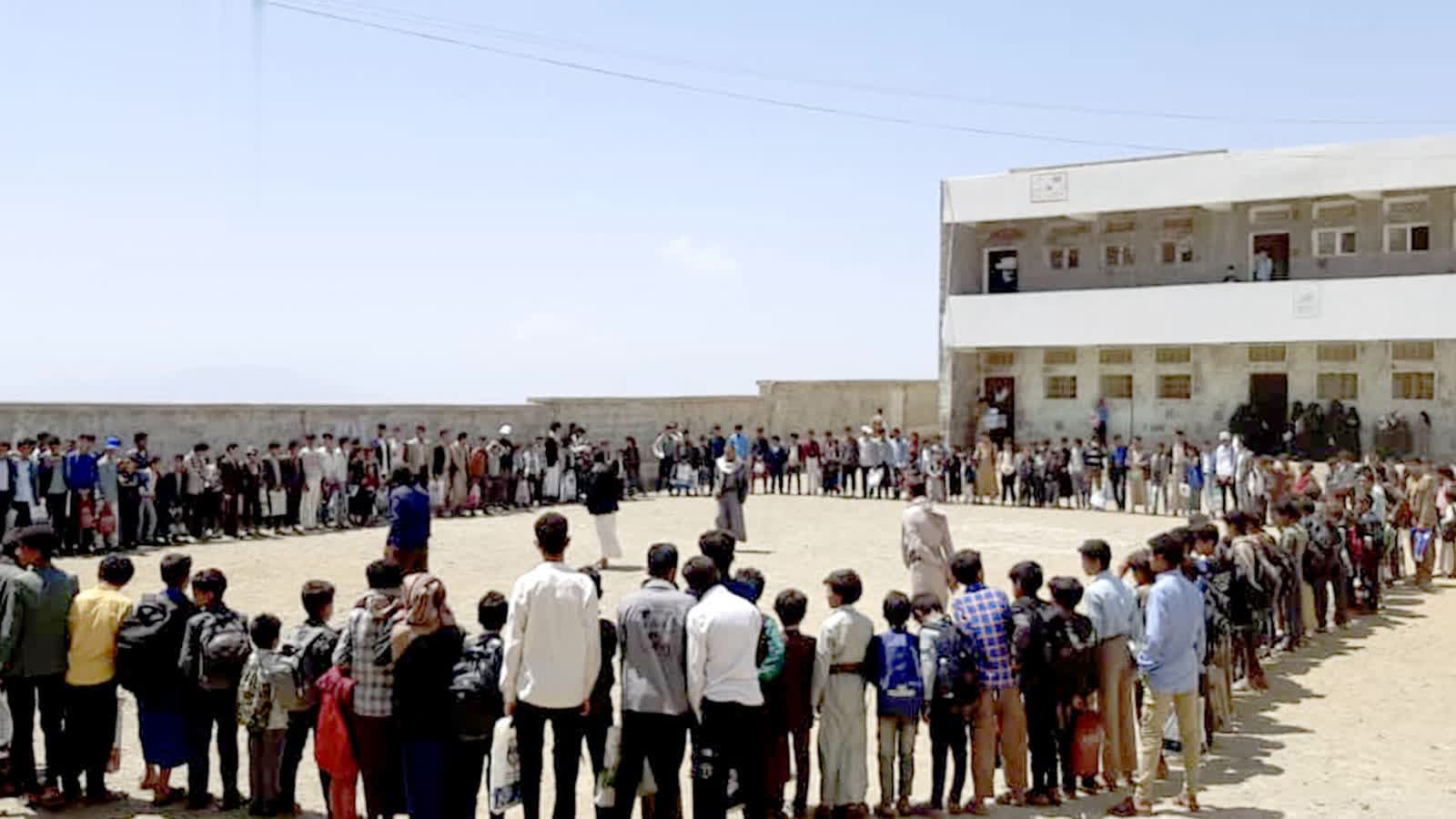 Student demonstrations in Al Mahwit condemn Saudi-led aggression on Sana'a International Airport
